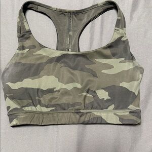 Athleta Olive Camo Sports Bra